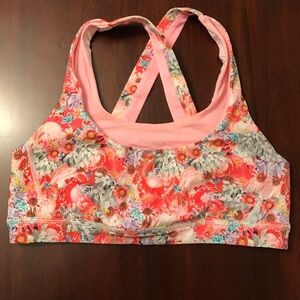 lululemon athletica Floral Sports Bra - Pink and Red